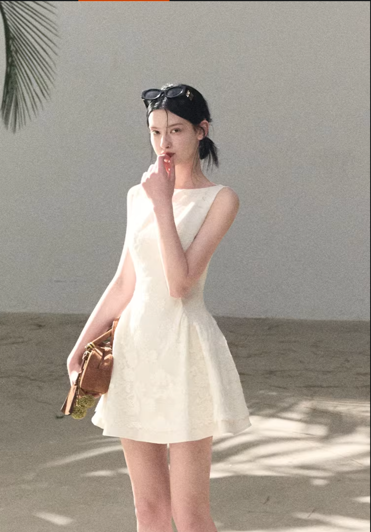 OAKMOO / Sleeveless, fitted wool dress "Spring Wisteria" for women,