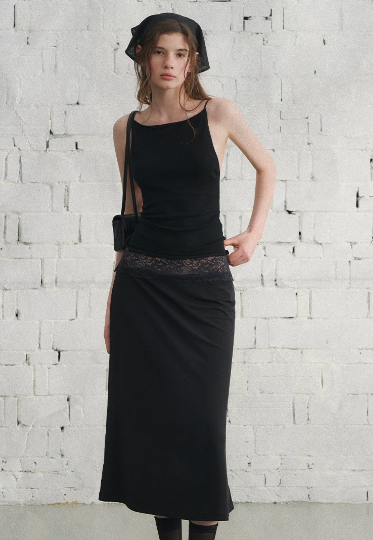 LaluneDuCiel Lightweight, minimalist knit camisole, knotted back, Lyocell, suitable for women