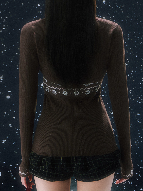 WEEKENDHUB Women's Fair Isle 2025 Sweater Two Piece Layered Knit Cardigan Autumn Winter