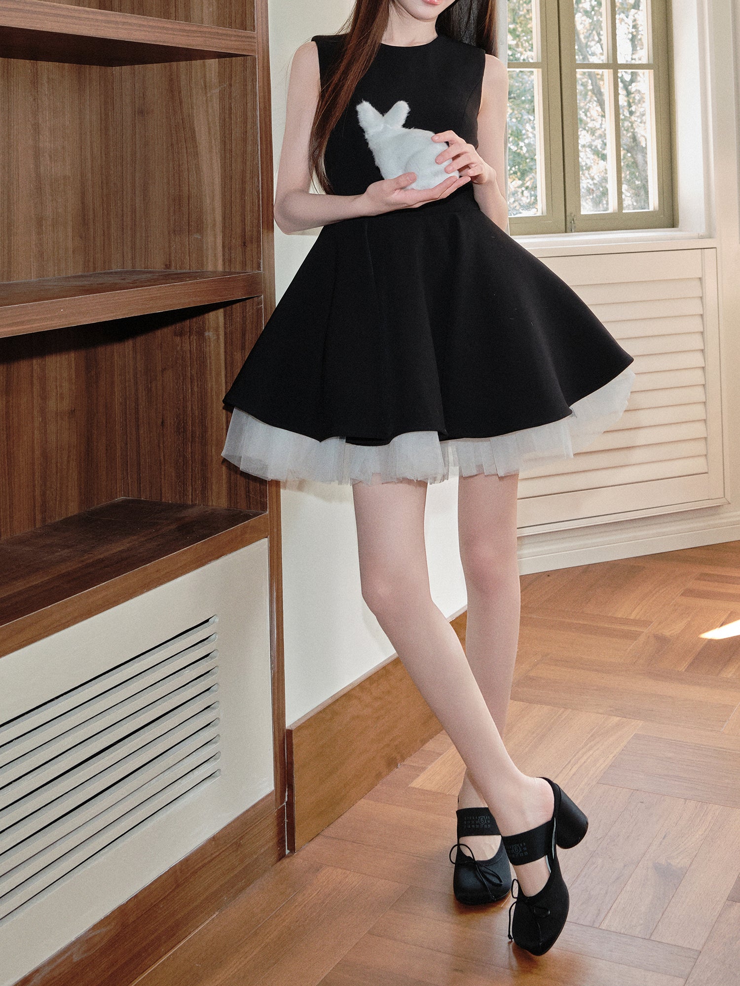 Audrey Hepburn Avenement Princess Black Tutu Ballet Temperament Dress