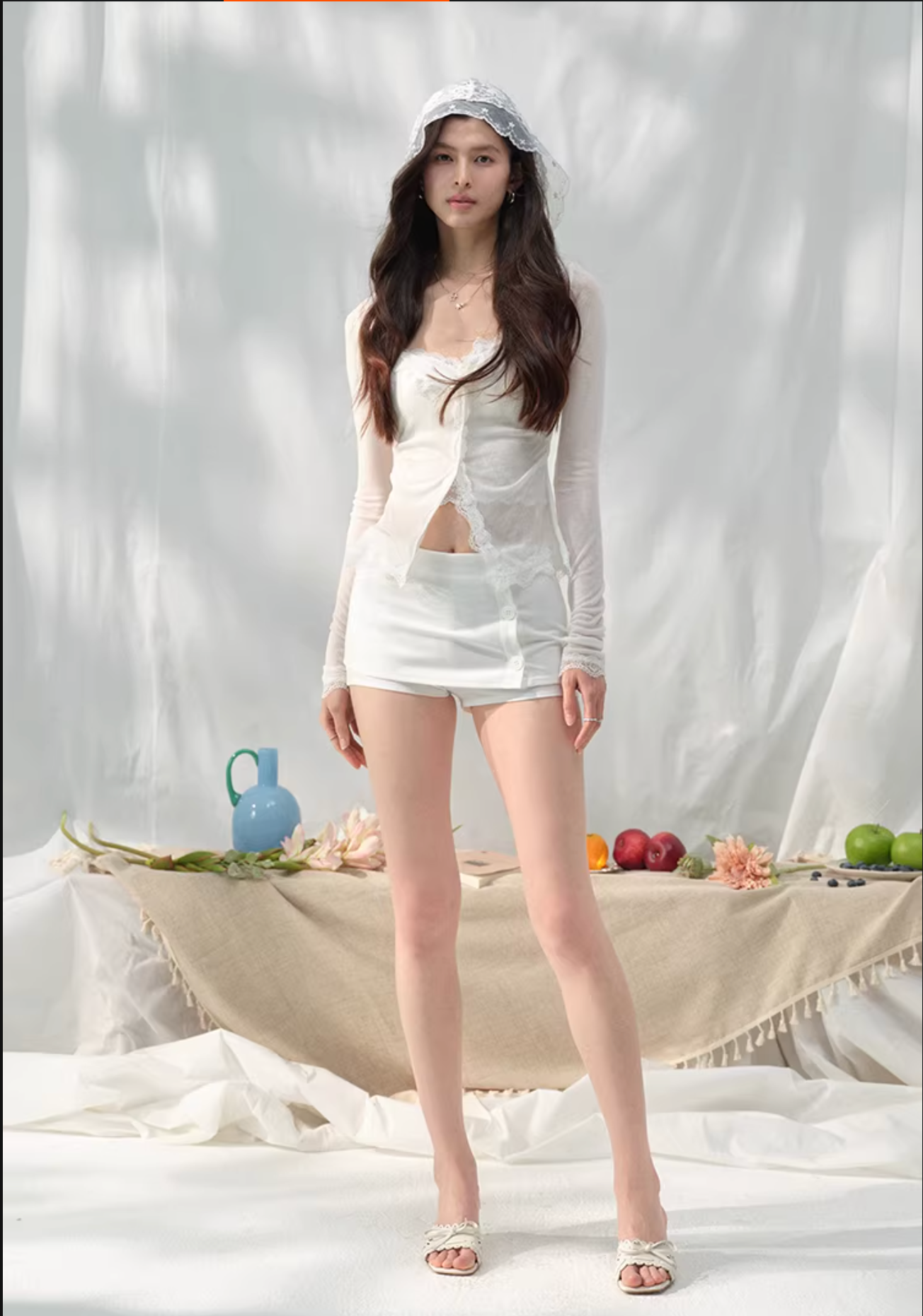 Mess Studio "hot girl" two-piece suit with slit flaps and buttons for summer women