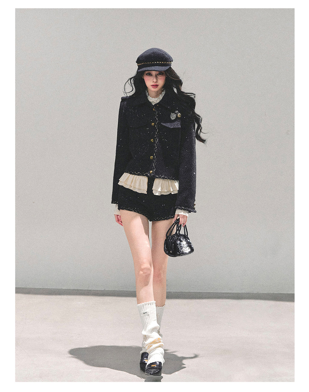 SHAOYEYAN Women's Chanel Style Rich Girl Suit, Three-Piece Winter Coat, Aomalm "Twilight Engulfs Me"