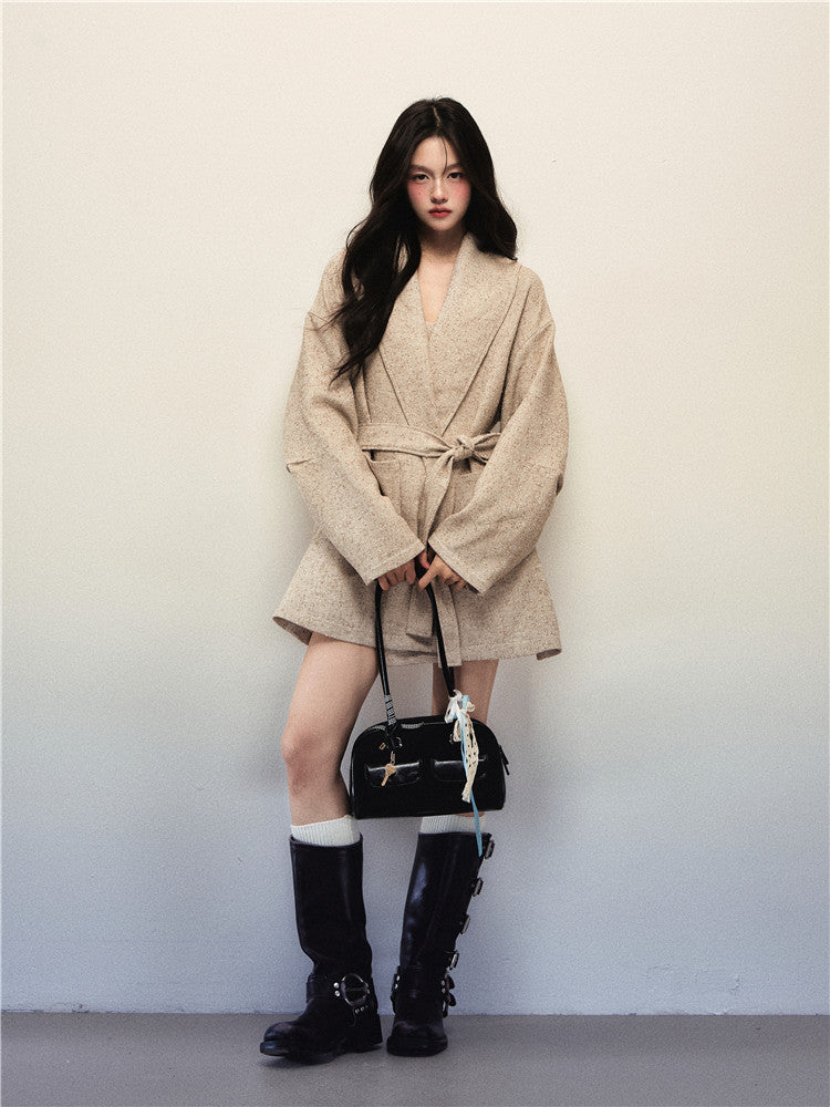 Apricot tube dress for women fall winter 1P STUDIO
