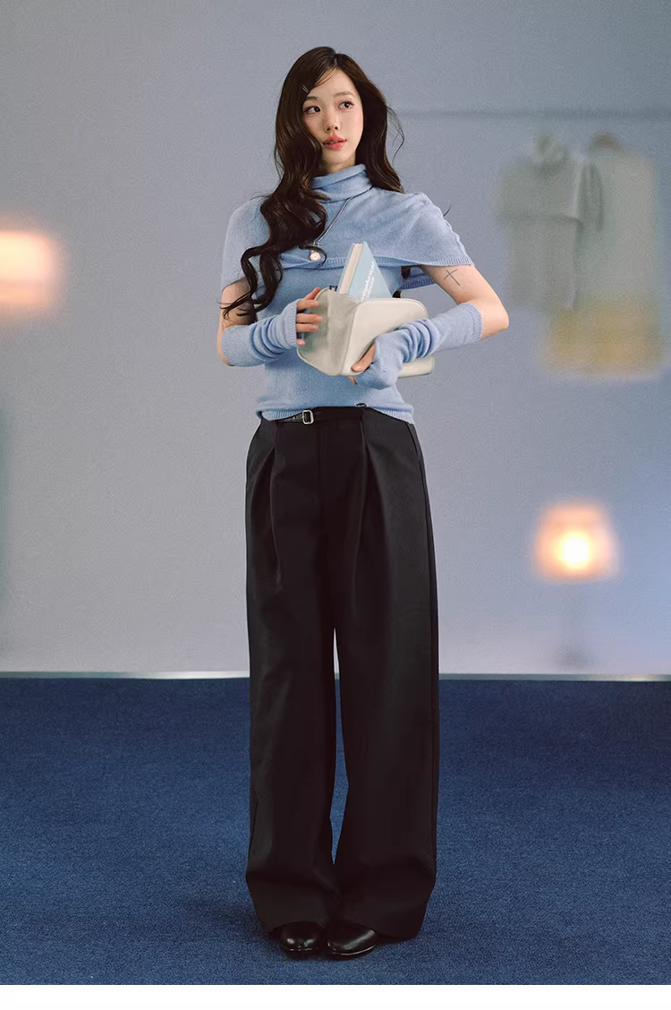 LaluneDuCiel Women's Spring Artist Style Loose High-Neck Coat