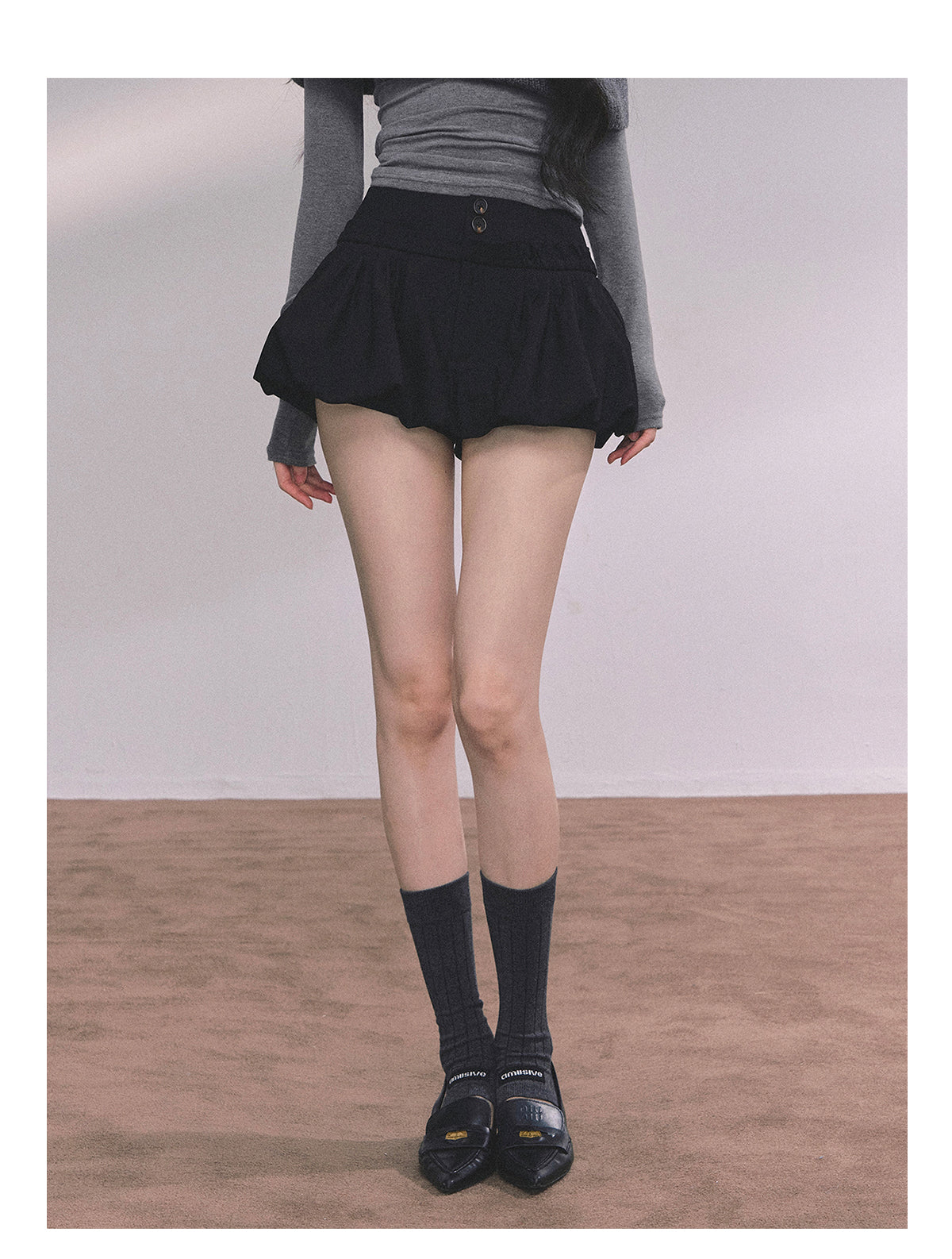 Shaoyeyan style miu series french style autumn high waist slimming a-line waltz short women's autumn high waist slimming a-line skirt