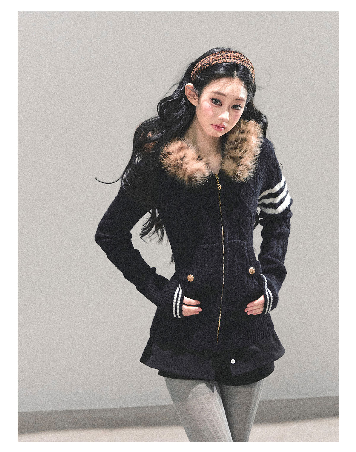 SHAOYEYAN "Only she wentby" - Women's winter American style hooded long sleeve cardigan sweater