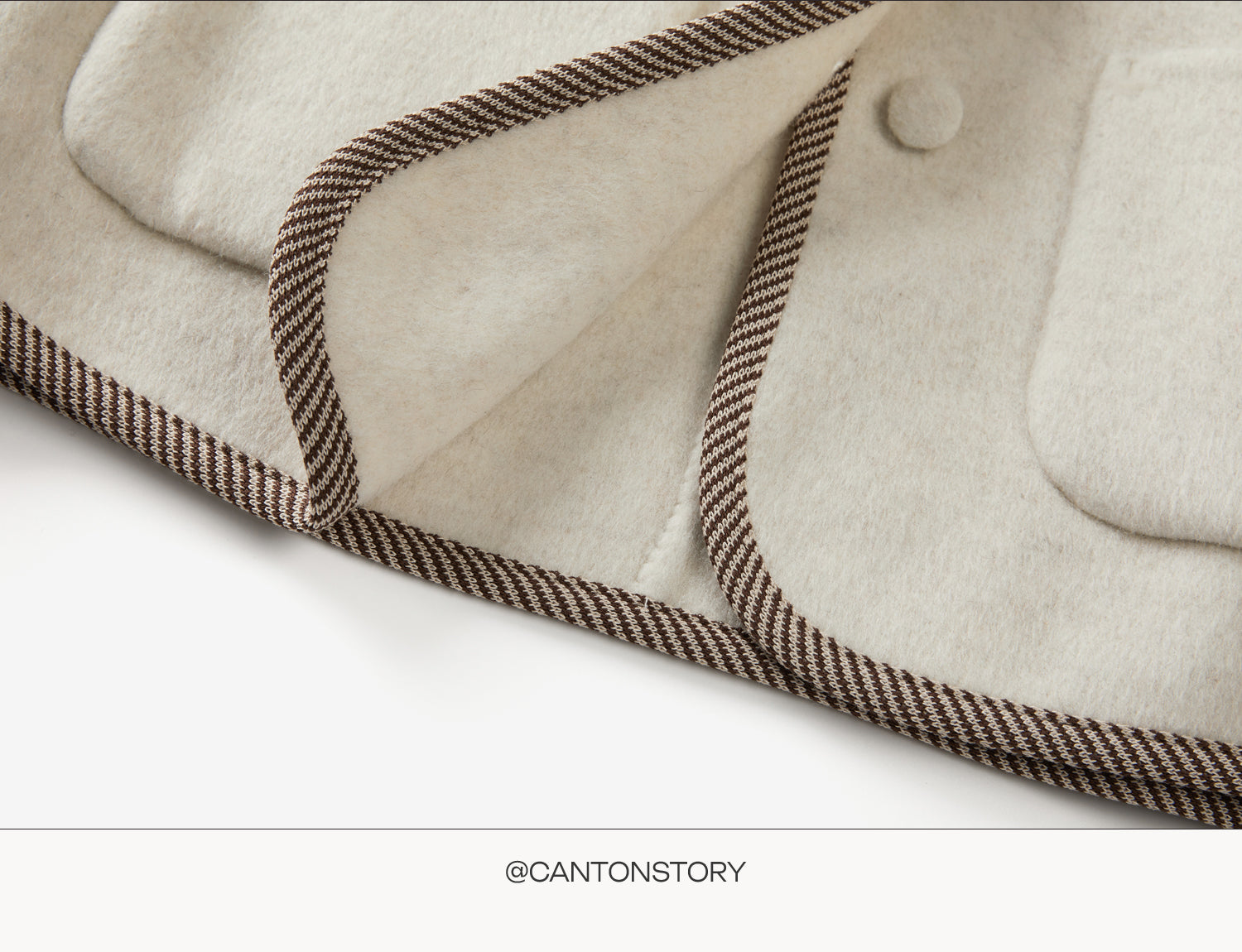 CANTONSTORY Yangcheng Story Korean style 70% wool double-sided wool coat for women winter new sweet (with handbag))