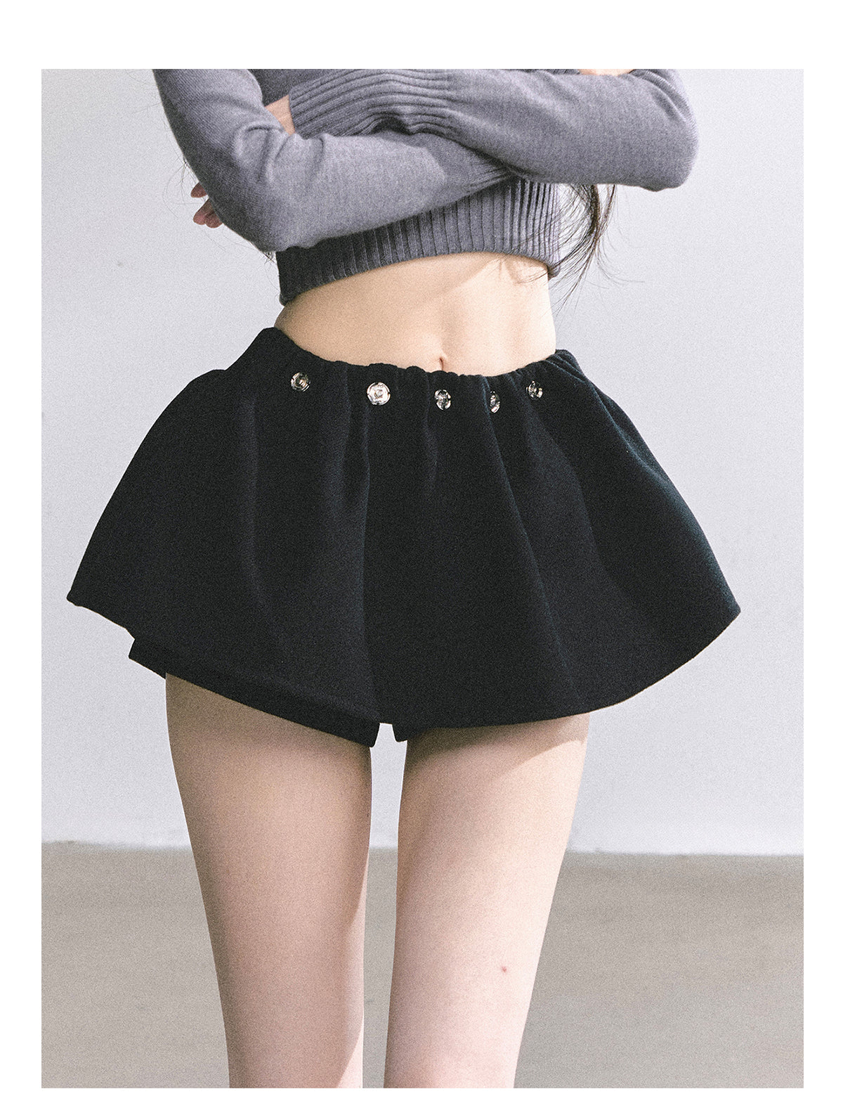 SHAOYEYAN Aomalm "Wild Model Legs" French wool midi skirt, women's autumn high-waisted A-line skirt