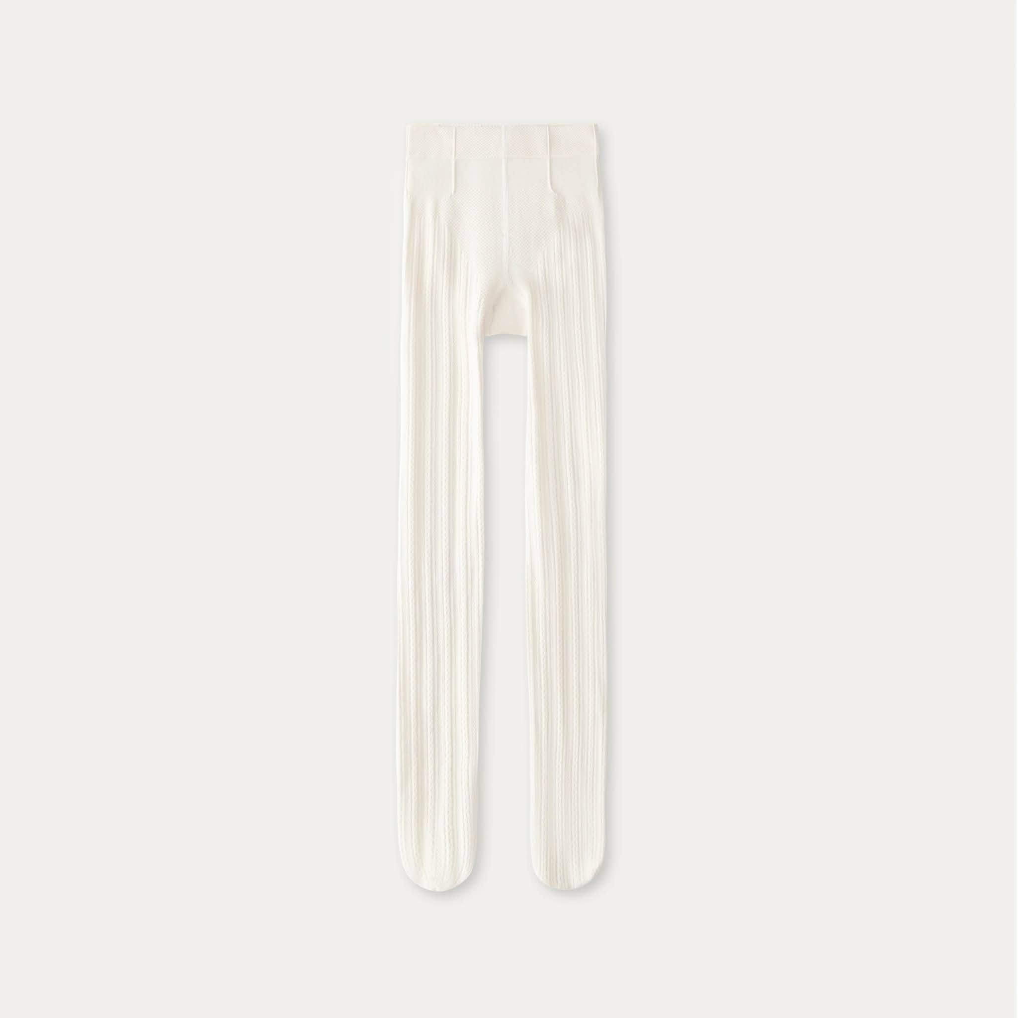SUNSETPARK Striped cotton leggings in cream white/brown/gray/black SunsetPark Daily/Sunset Park