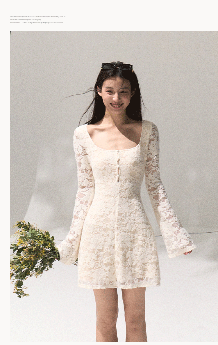 Oakmoo Warm Velvet Stretch Lace Dress