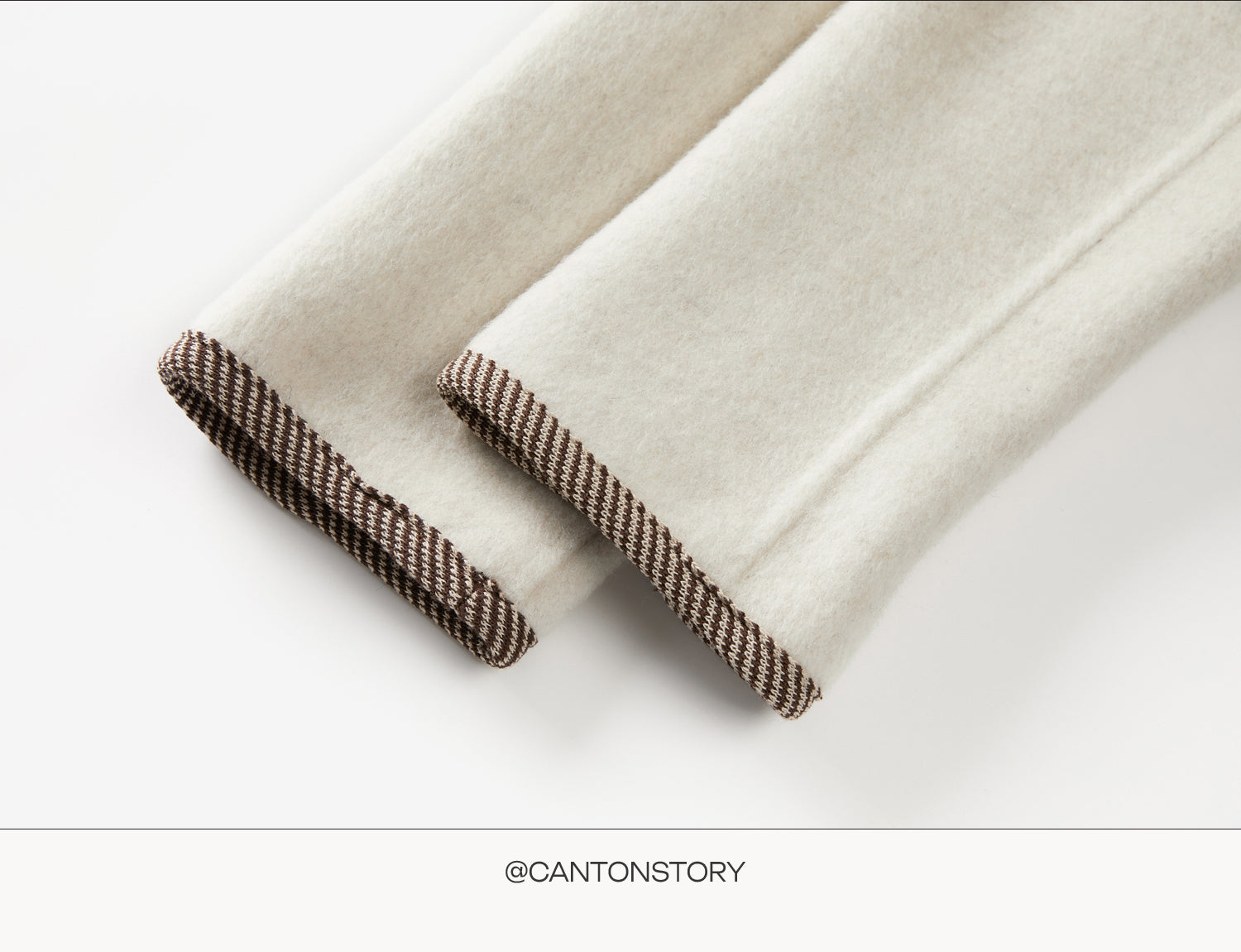 CANTONSTORY Yangcheng Story Korean style 70% wool double-sided wool coat for women winter new sweet (with handbag))