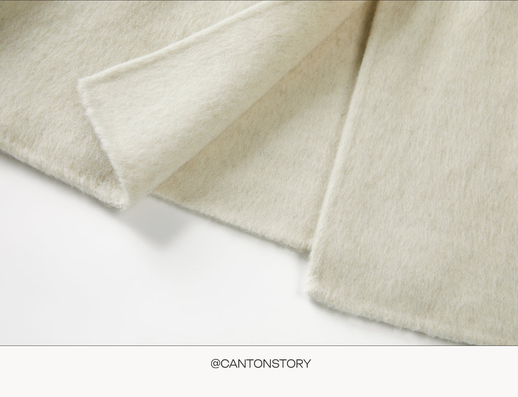 CANTONSTORY Yangcheng Story Korean style 70 double-sided wool coat made of fleece for women winter new design slimming waist