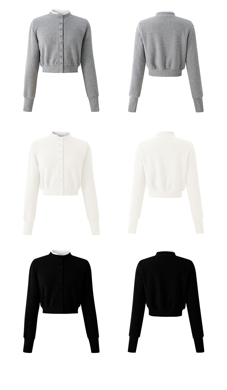 Avenement Korean croptop cardigan for women early autumn