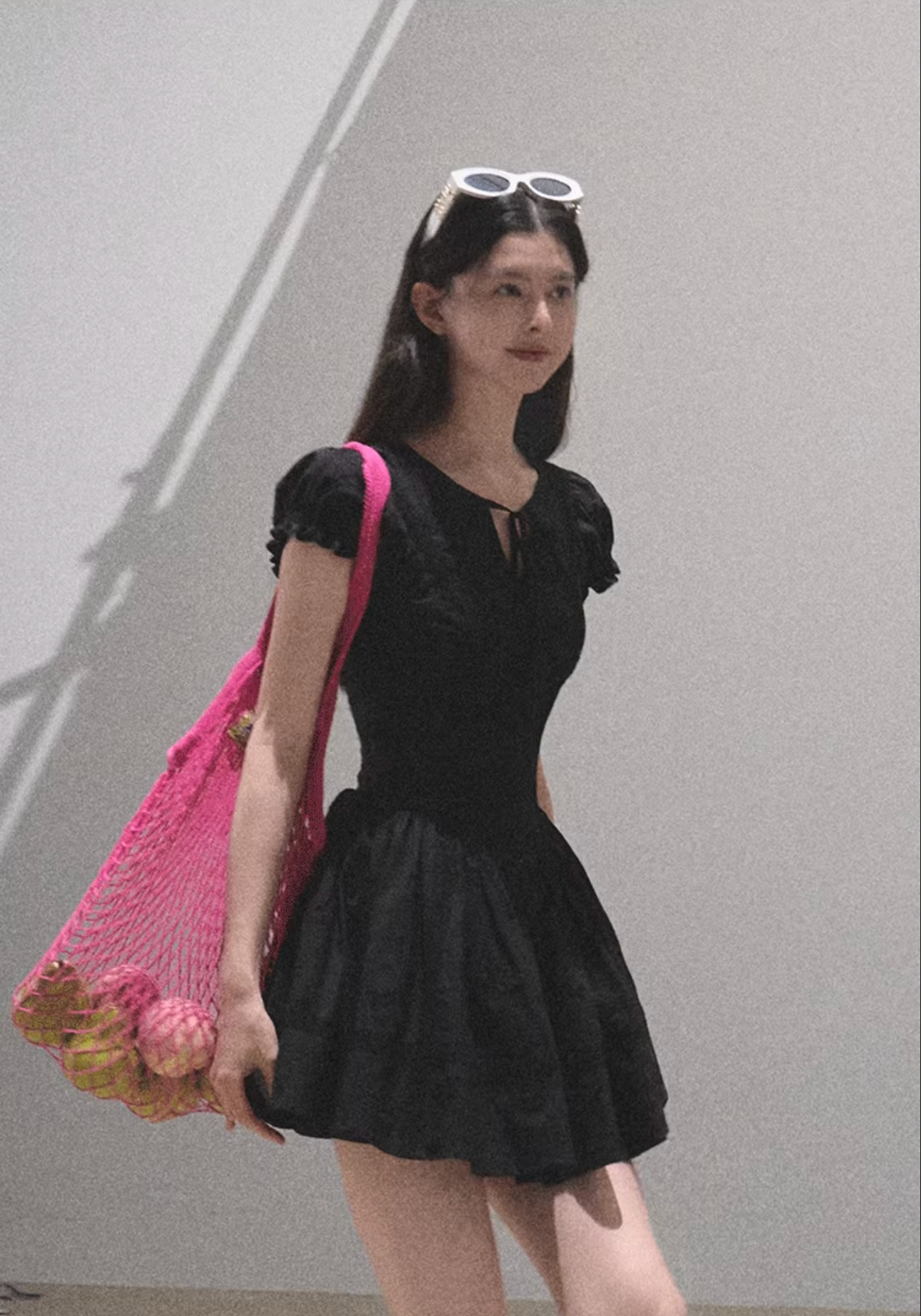 OAKMOO / "When You Love" 100% cotton French-style dress, fitted waist, embroidered pattern.