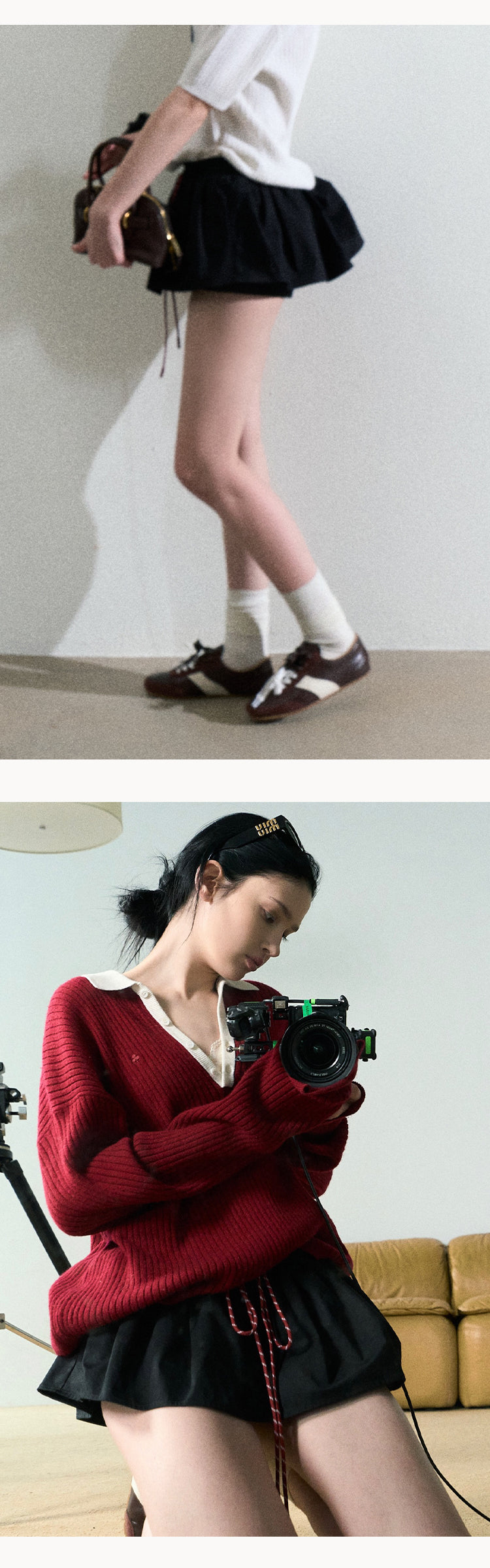 OAKMOO Multi-color stretch mini dress, drawstring, tulip skirt shape, "Lemon Scent" skirt shape, slimming and lengthening legs