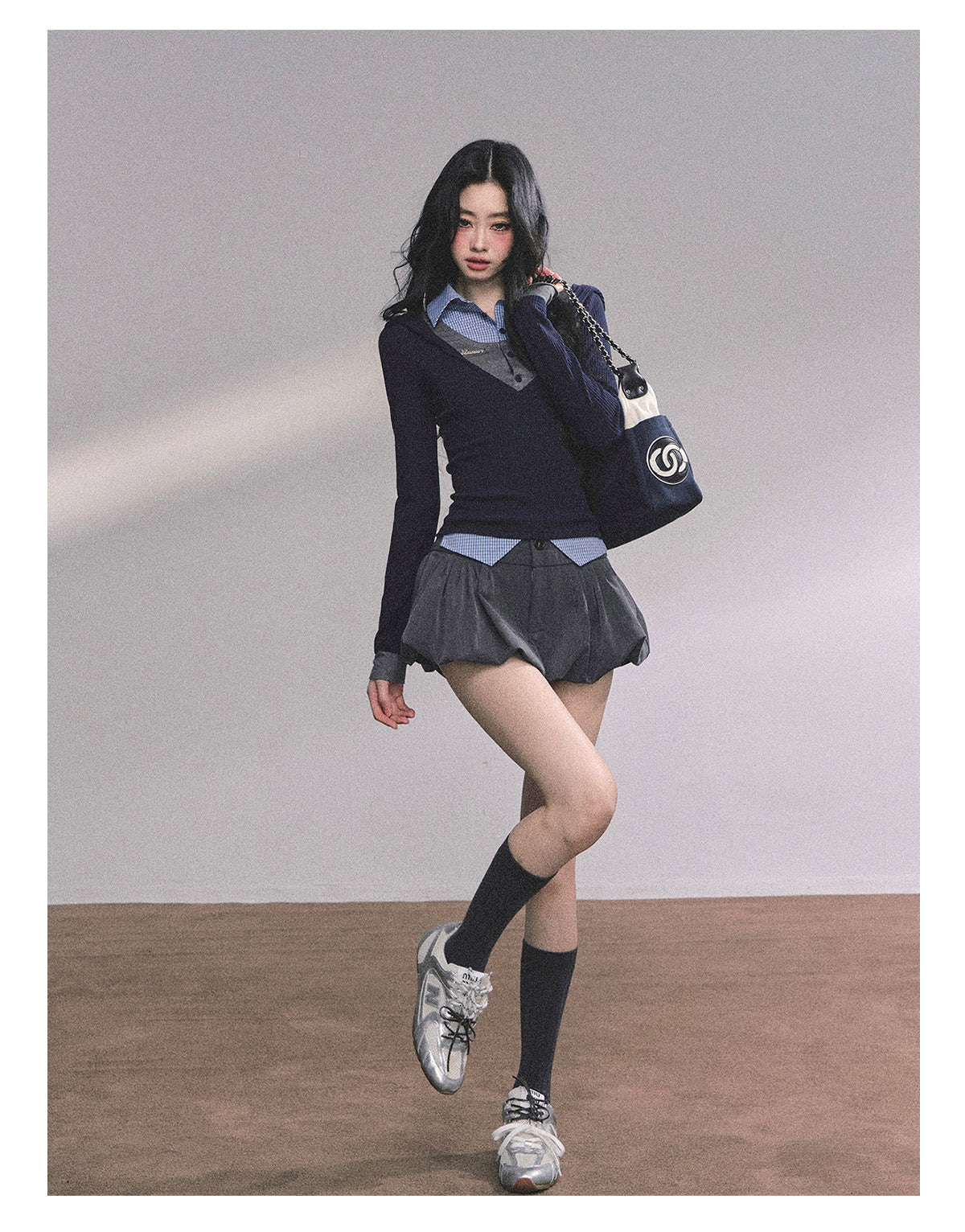 SHAOYEYAN Aomalm Women's "High IQ Female Protagonist" Imitation American Style Three-piece Knitted Pullover Autumn Slim Fit Top