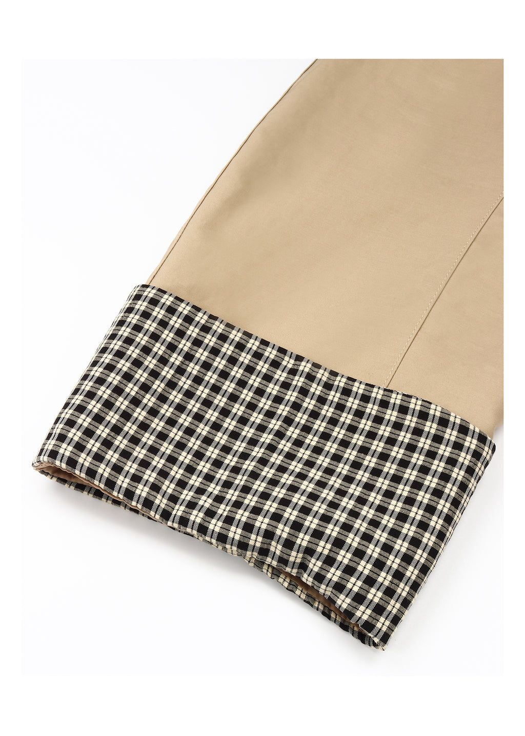 SKK High quality khaki jacket with multi-color plaid pattern, short and loose fit, autumn style for women.