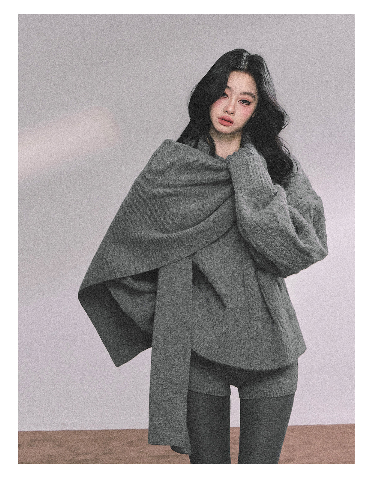 SHAOYEYAN Women's Korean Style "Zurich Student" Winter Cable Knitted Sweater Three-piece Set