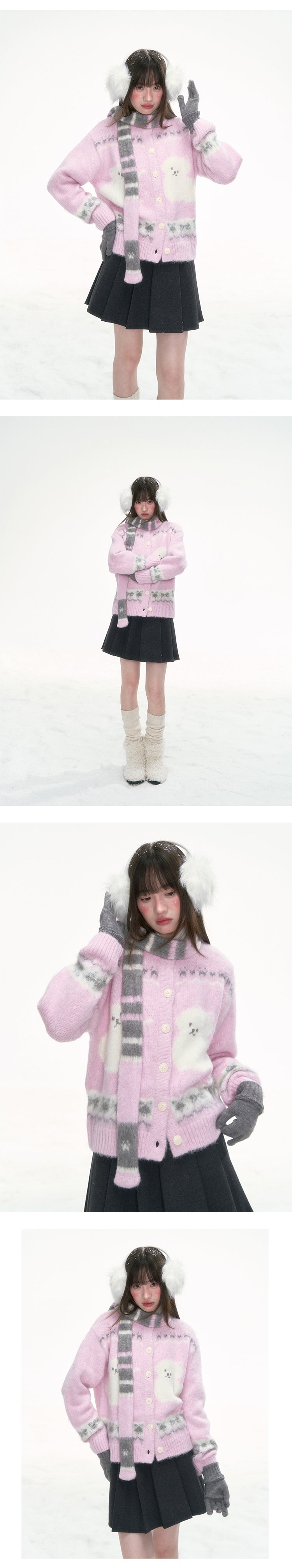 CANSTORE 缶詰専門店「桜猫のささやき」暖かふわふわ秋冬カーディガン