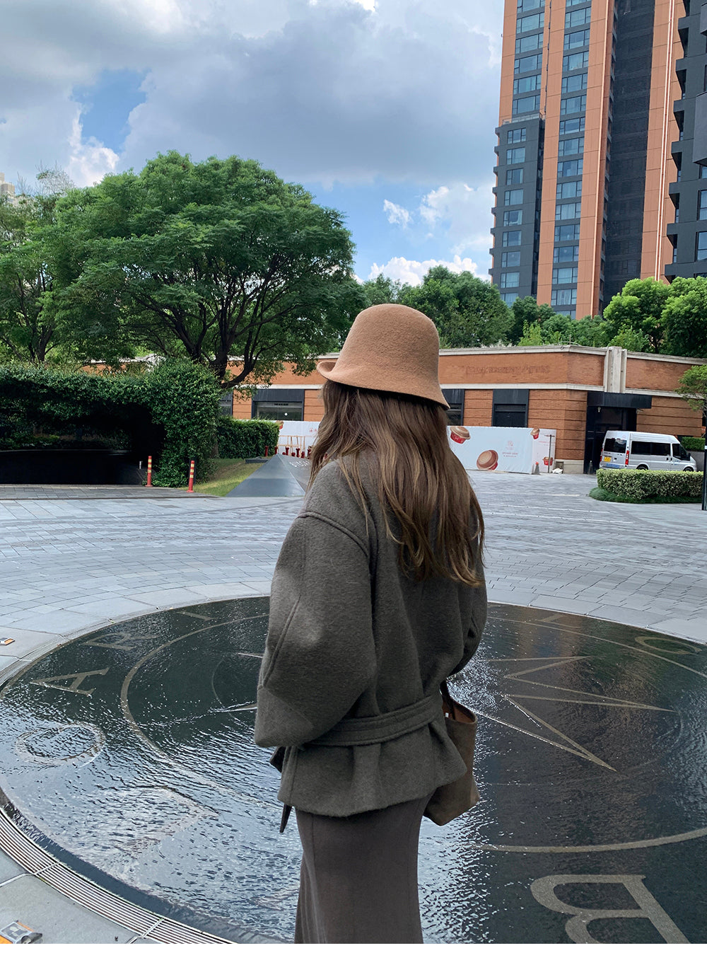 XZICHIC continues the classic style of Kim Min-hee wool coat, women's winter coat, size 57 (wool and alpaca wool).