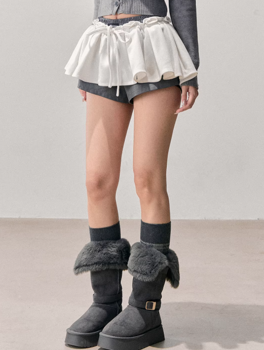 SHAOYEYAN AOMALM's "Annie's Waltz" American-style chiffon dress for women, winter plaid mini dress, culottes that flatter the figure.