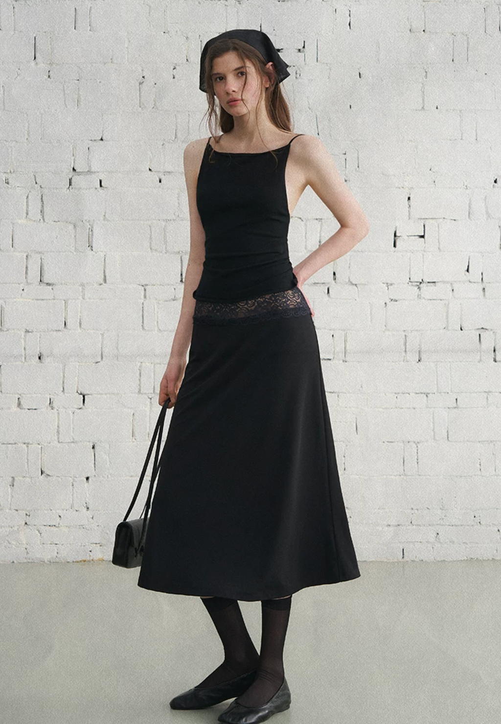 LaluneDuCiel Lightweight, minimalist knit camisole, knotted back, Lyocell, suitable for women