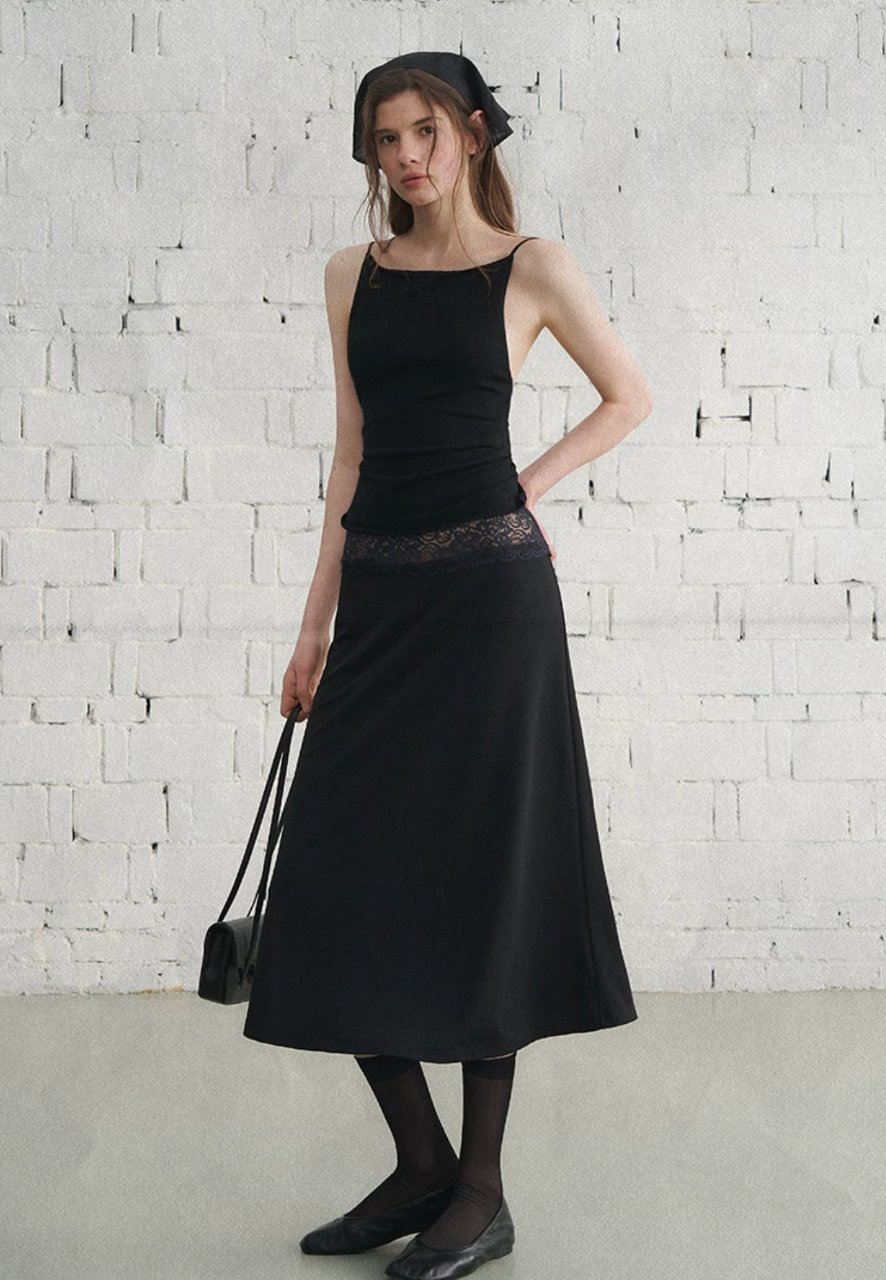 LaluneDuCiel Lightweight, minimalist knit camisole, knotted back, Lyocell, suitable for women