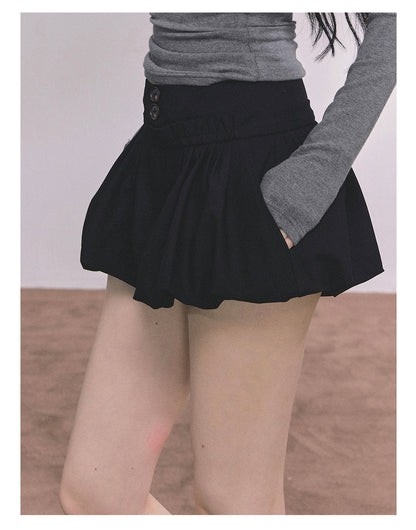 Shaoyeyan style miu series french style autumn high waist slimming a-line waltz short women's autumn high waist slimming a-line skirt