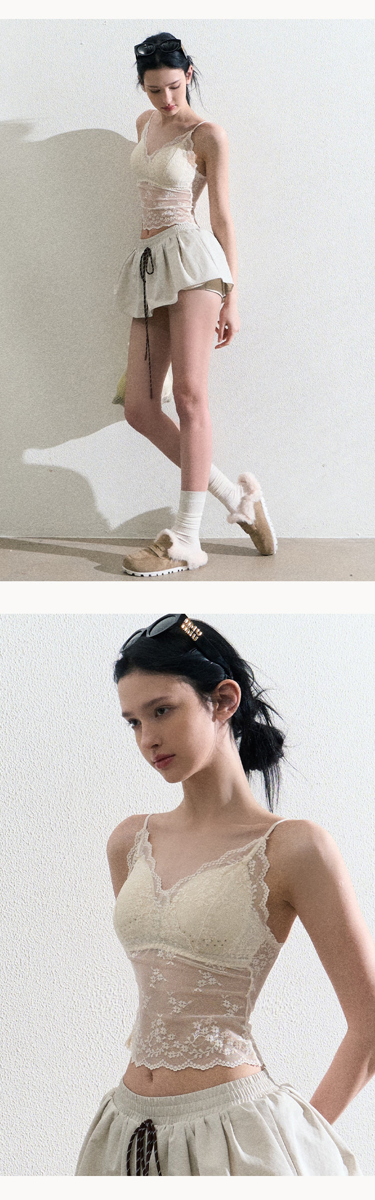 OAKMOO "Clouds and Sunshine" - A pure, sexy, tight-fitting and flattering lace inner bra, versatile, indispensable in every season.