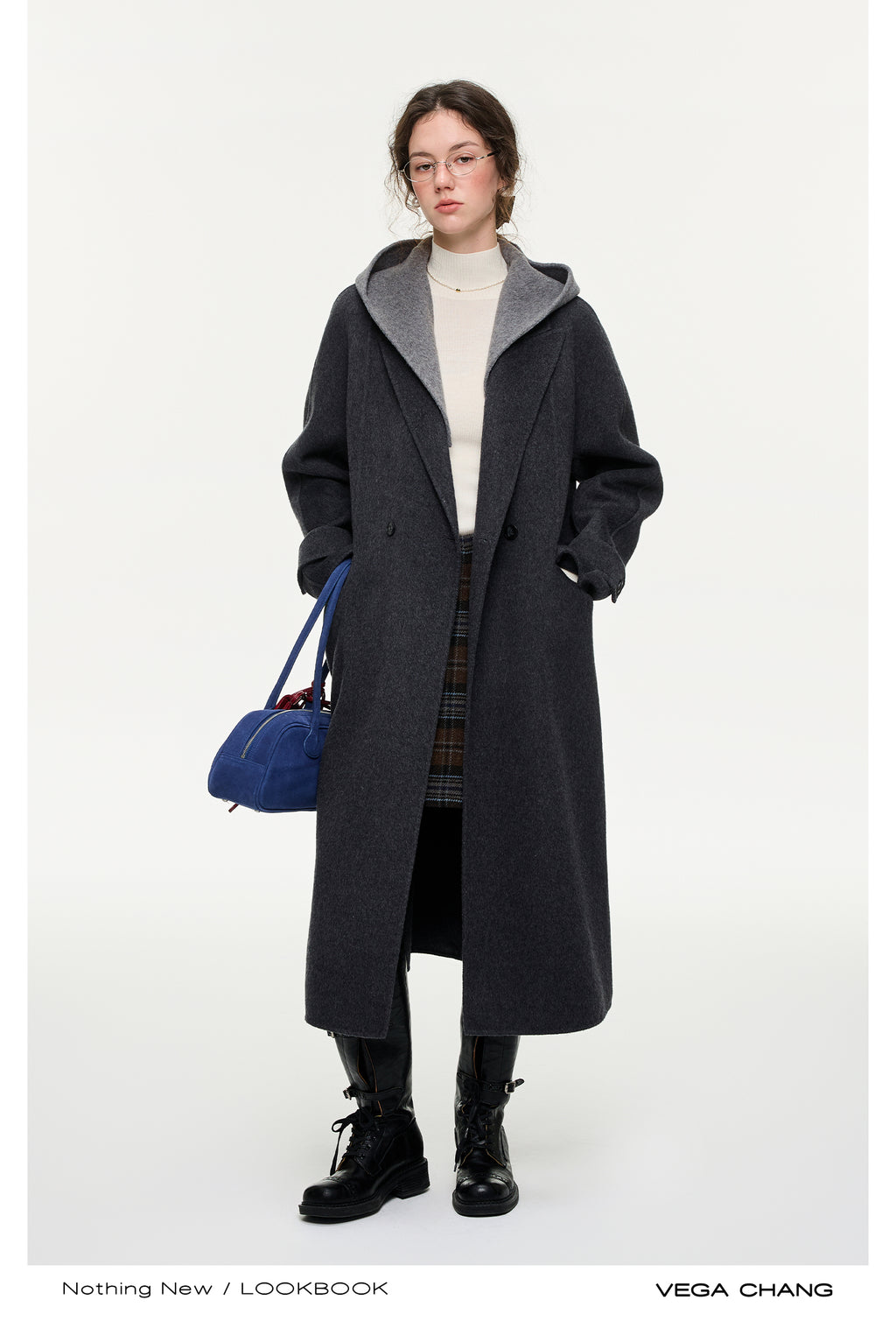 VEGACHANG 【Áo choàng ma thuật】Áo khoác len nữ, áo khoác len hai mặt mùa đông mới 2025