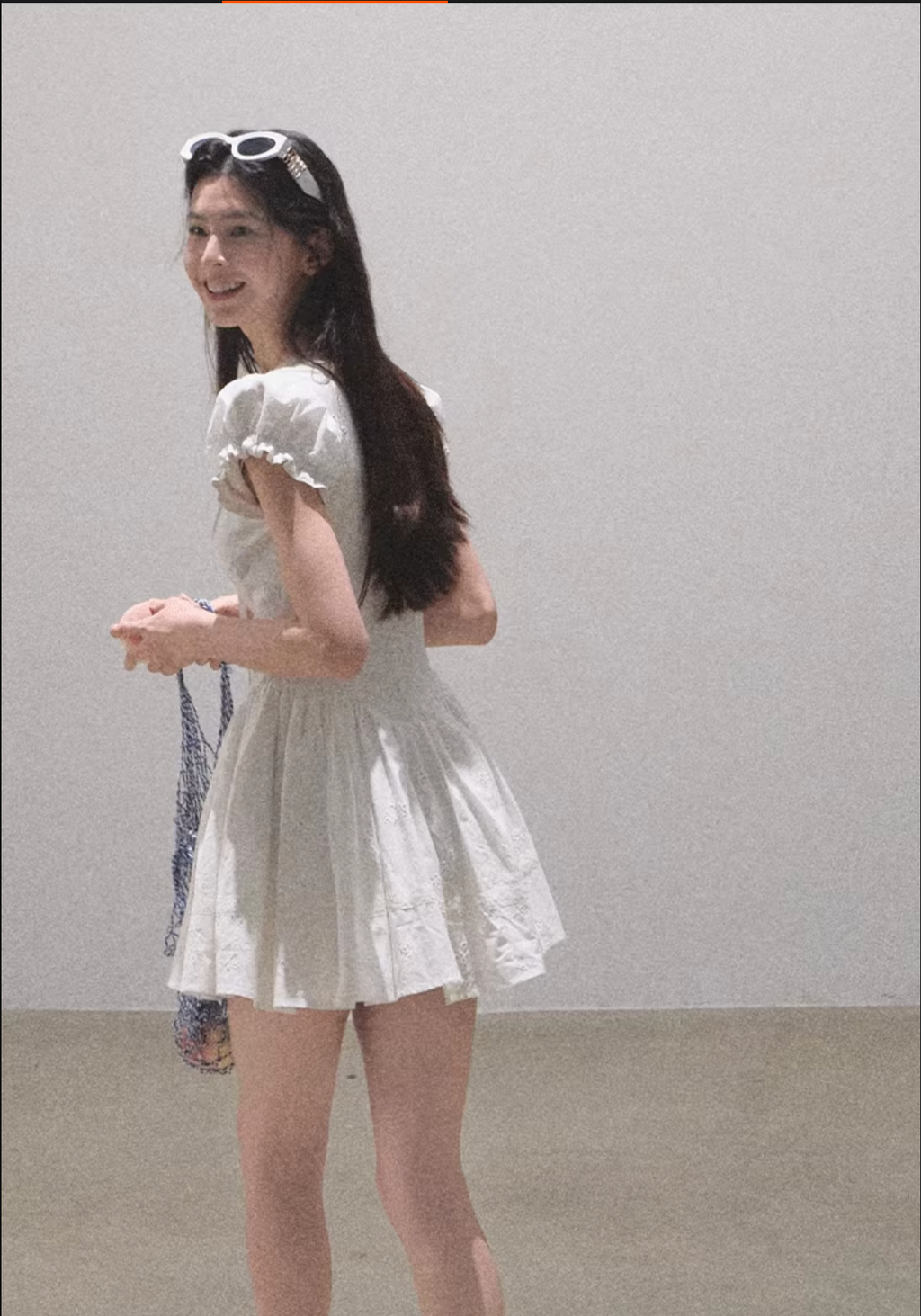 OAKMOO / "When You Love" 100% cotton French-style dress, fitted waist, embroidered pattern.