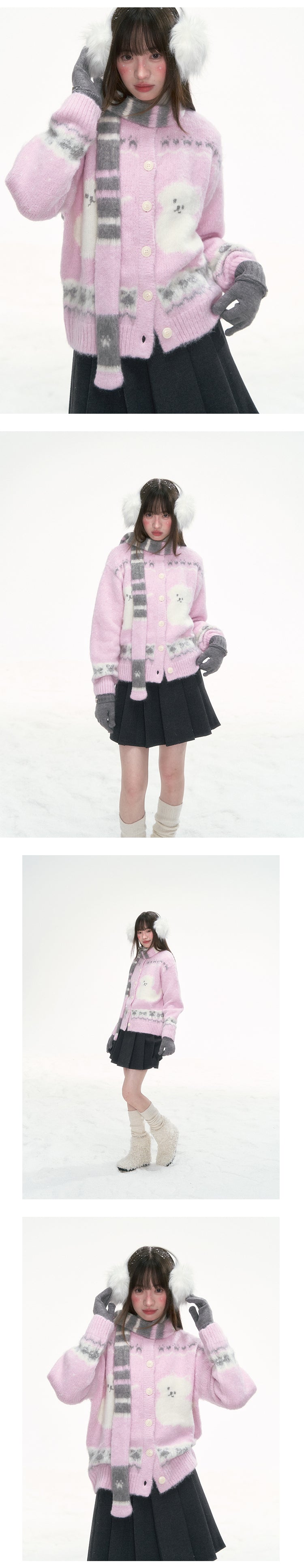 CANSTORE 缶詰専門店「桜猫のささやき」暖かふわふわ秋冬カーディガン