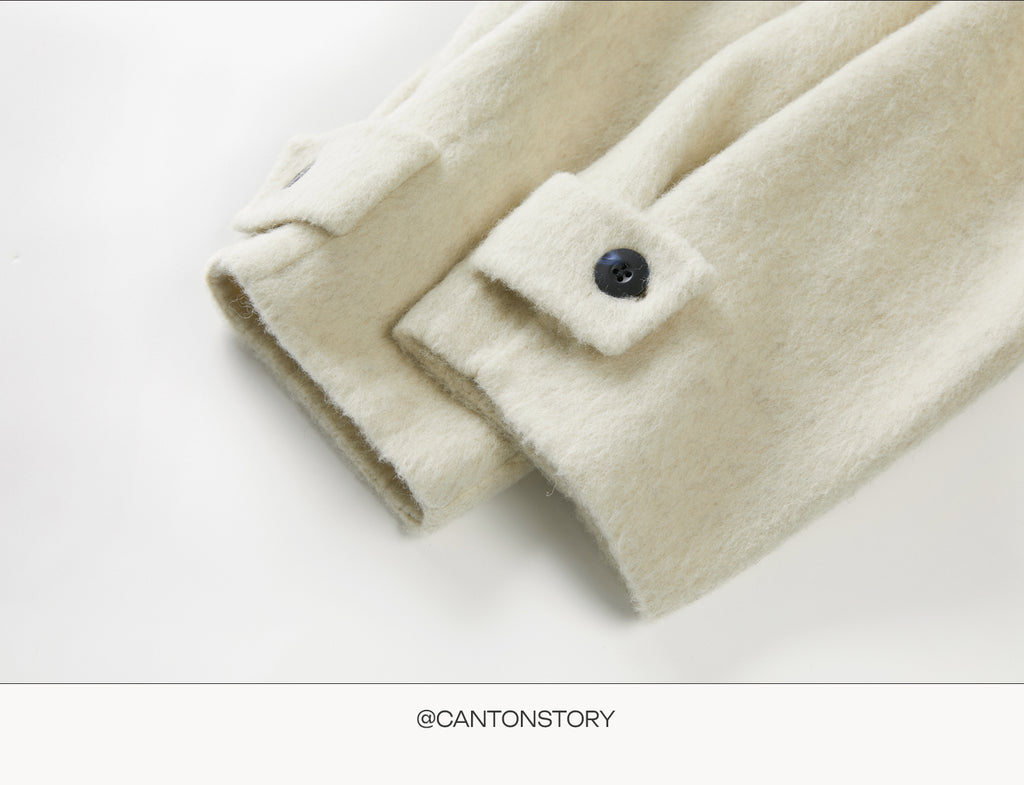 CANTONSTORY Yangcheng Story Korean style 70 double-sided wool coat made of fleece for women winter new design slimming waist