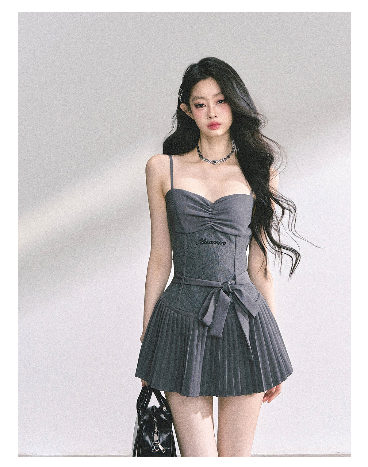Bold royal idol style dress with straps for women summer slimming puffy and short skirt Shaoyeyan
