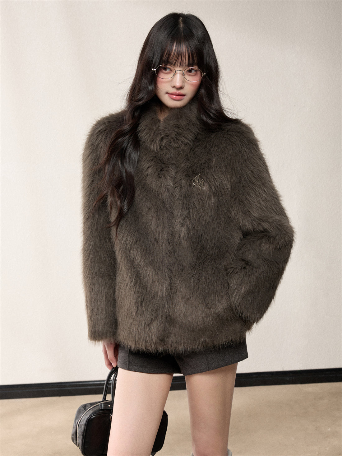 MONSTER TIMNOTHY Classic eco-friendly fur coat, fashionable and elegant, high-end feel, women's coat