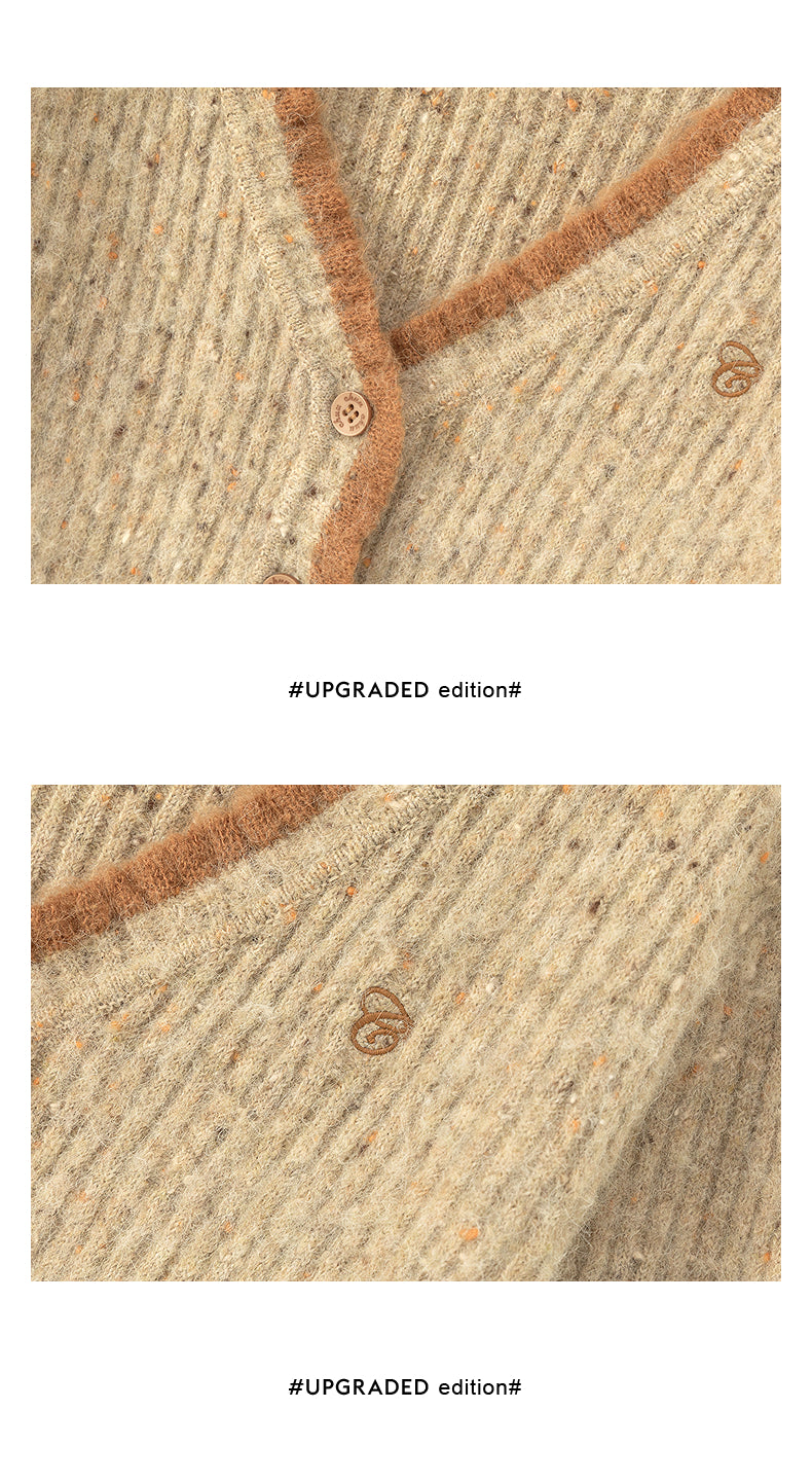 CHUU VネックセーターChuuホットガール女性冬2025新着ファッショナブルなショートカーディガンセーターで年齢を減らす