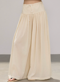 OIOI ESSE 100% cotton high-waisted trousers for women, loose and comfortable style, suitable for summer wear.