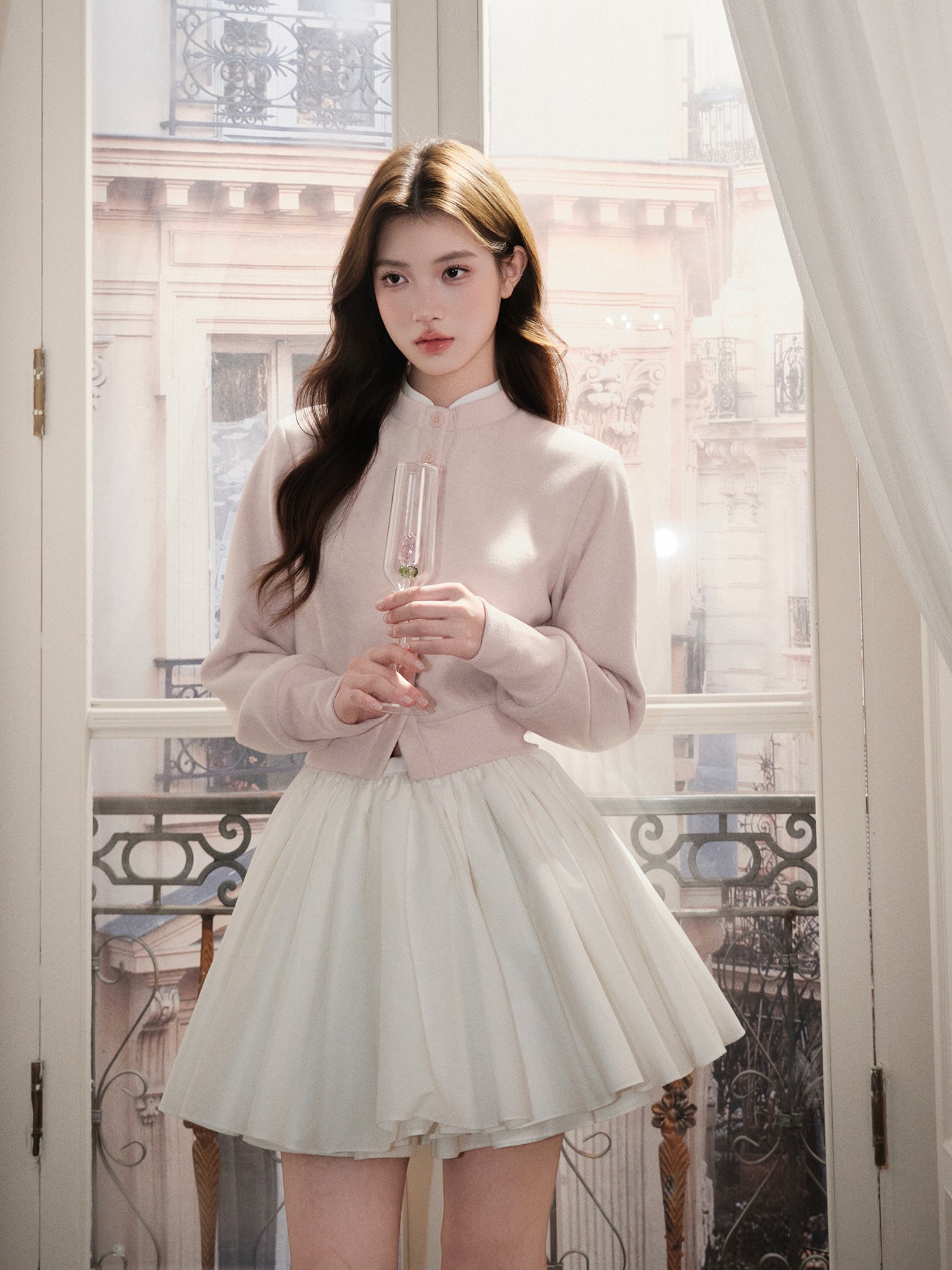 Avenement Korean croptop cardigan for women early autumn