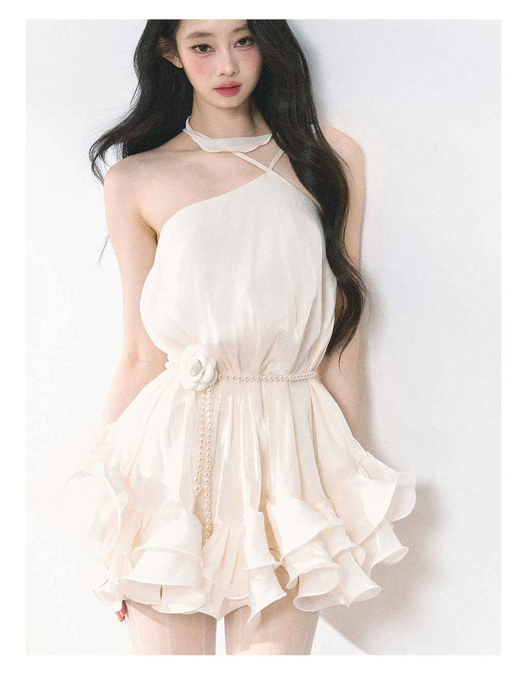 Royal Sisters Noble Style Halter Neck Dress Summer Floral Slim Waist Mini Dress For Women Shaoyeyan