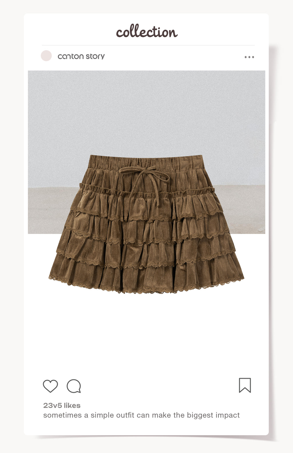 CANTONSTORY New winter style sweet apricot high-waisted midi dress for women, tight-fitting A-line dress, short skirt