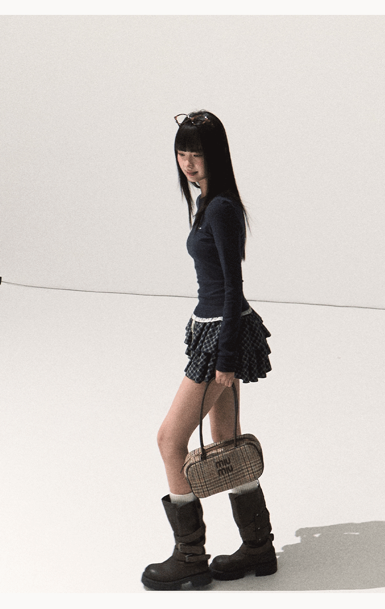 OAKMOO Elastic waistband lace long sleeve T-shirt OAKMOO/"See Yourself and Good Weather" (Sale)