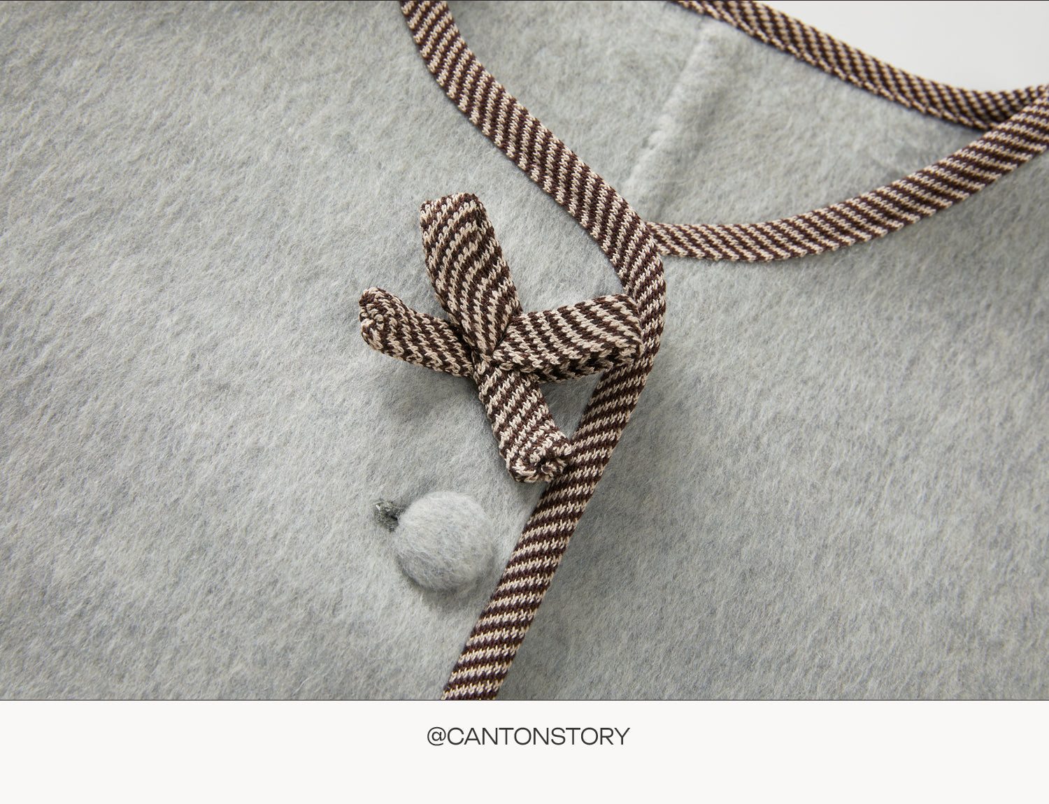 CANTONSTORY Yangcheng Story Korean style 70% wool double-sided wool coat for women winter new sweet (with handbag))