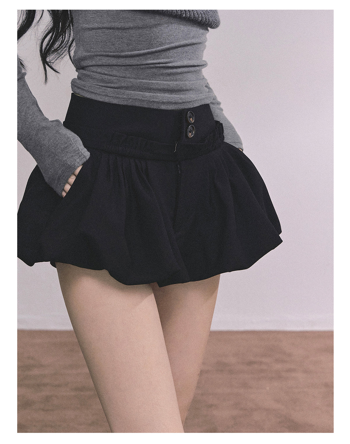 Shaoyeyan style miu series french style autumn high waist slimming a-line waltz short women's autumn high waist slimming a-line skirt