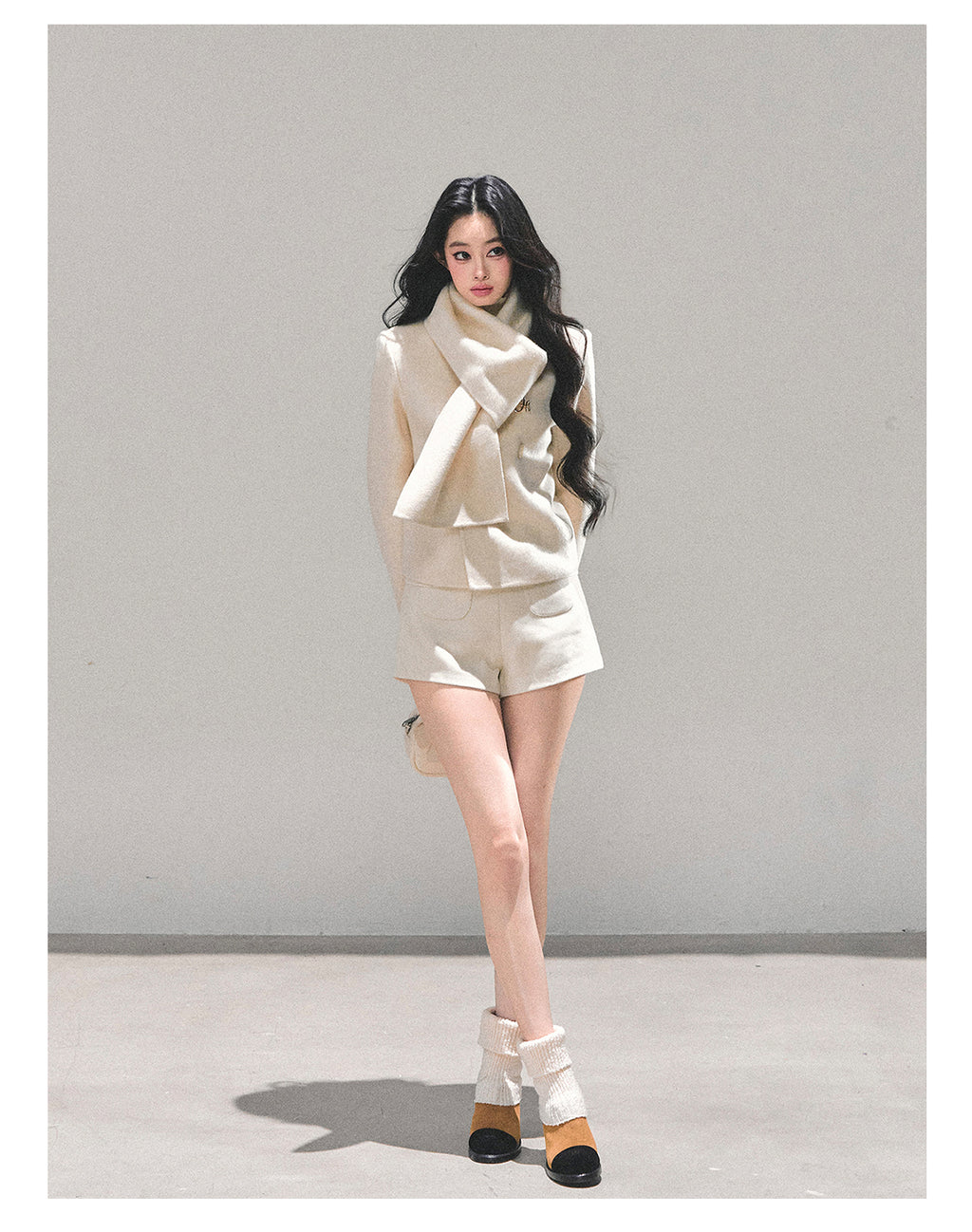 SHAOYEYAN Aomalm Women's "Twilight Forest" High-end Wool Coat, giving off a refined, luxurious feel, perfect for a wealthy heiress. Double-sided wool coat.