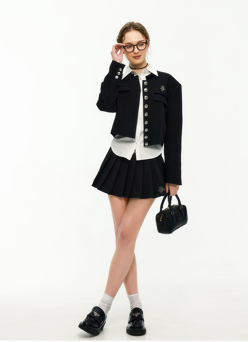 Genuine IKyou high-end black jacket for women spring, new style, IKYOU short slim vest