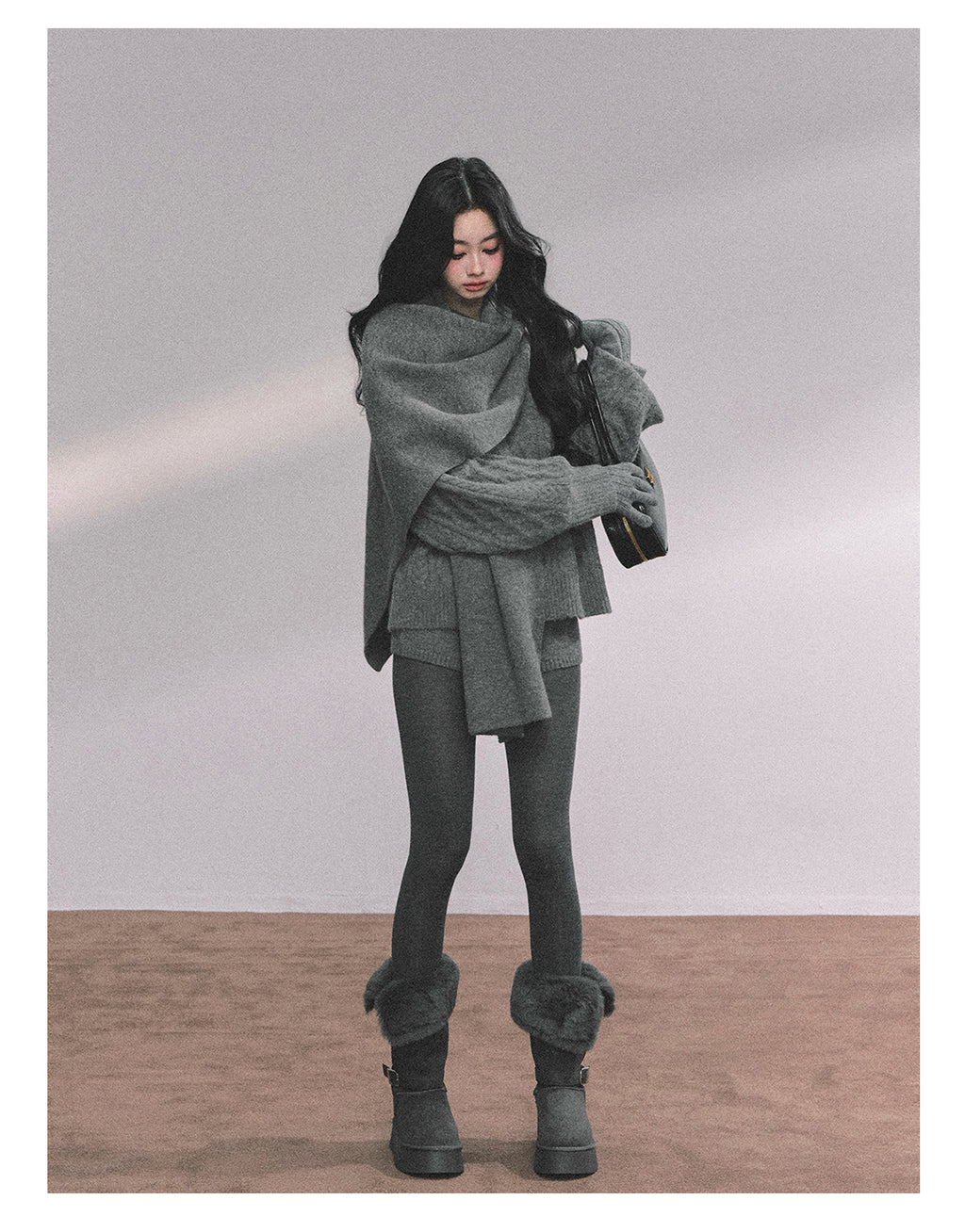 SHAOYEYAN Women's Korean Style "Zurich Student" Winter Cable Knitted Sweater Three-piece Set