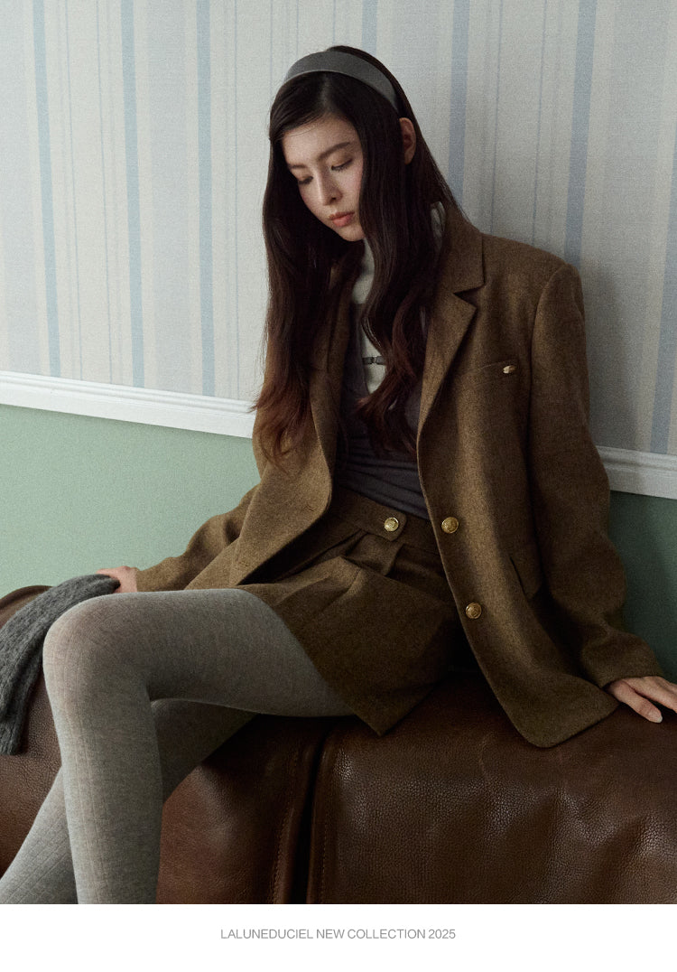LaLune Duciel Vintage British Wool Dress
