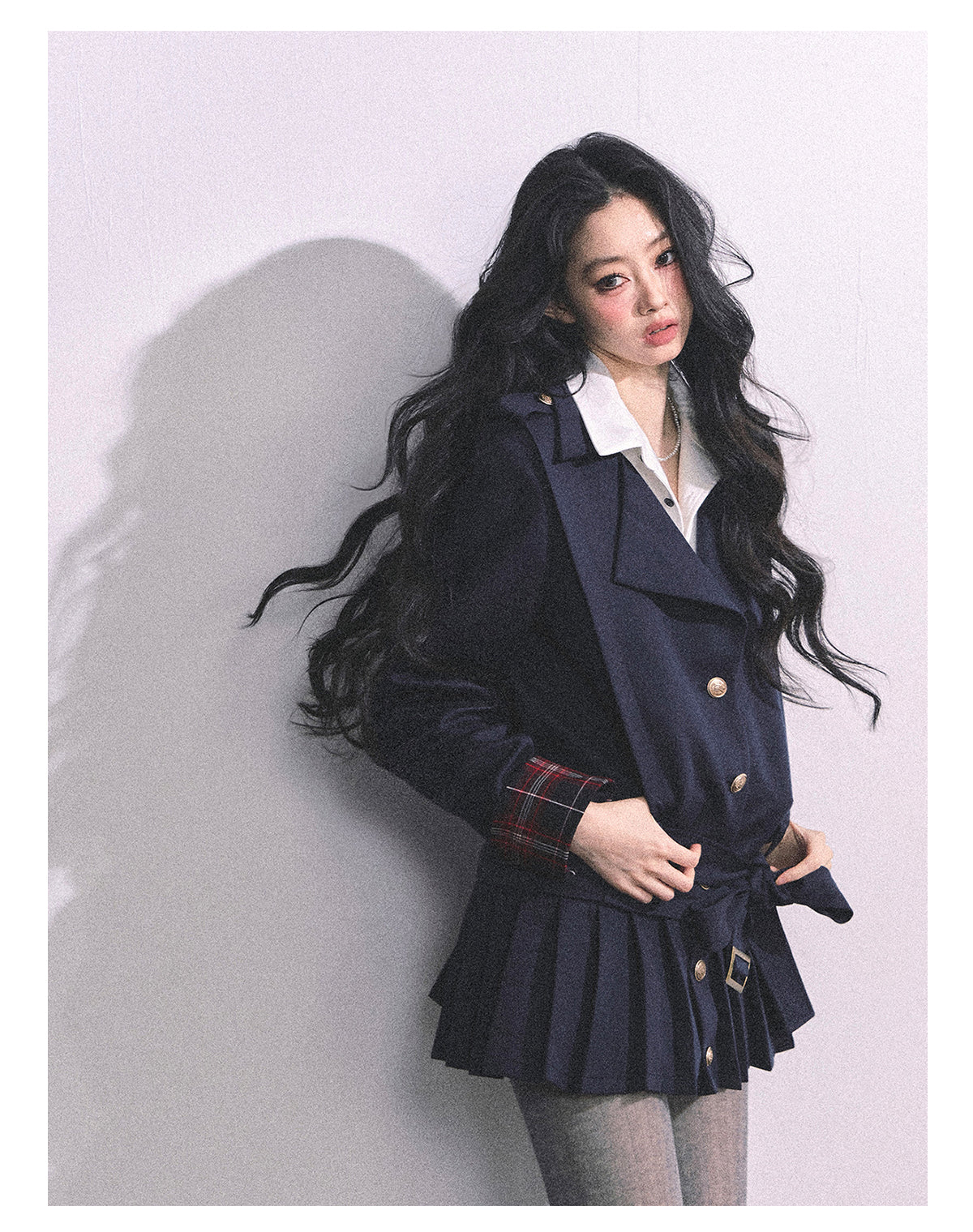 SHAOYEYAN Aomalm Women's "Ivy League Prep" Fake Two-Piece Mini Dress, American College Style Bodycon Autumn Mini Dress