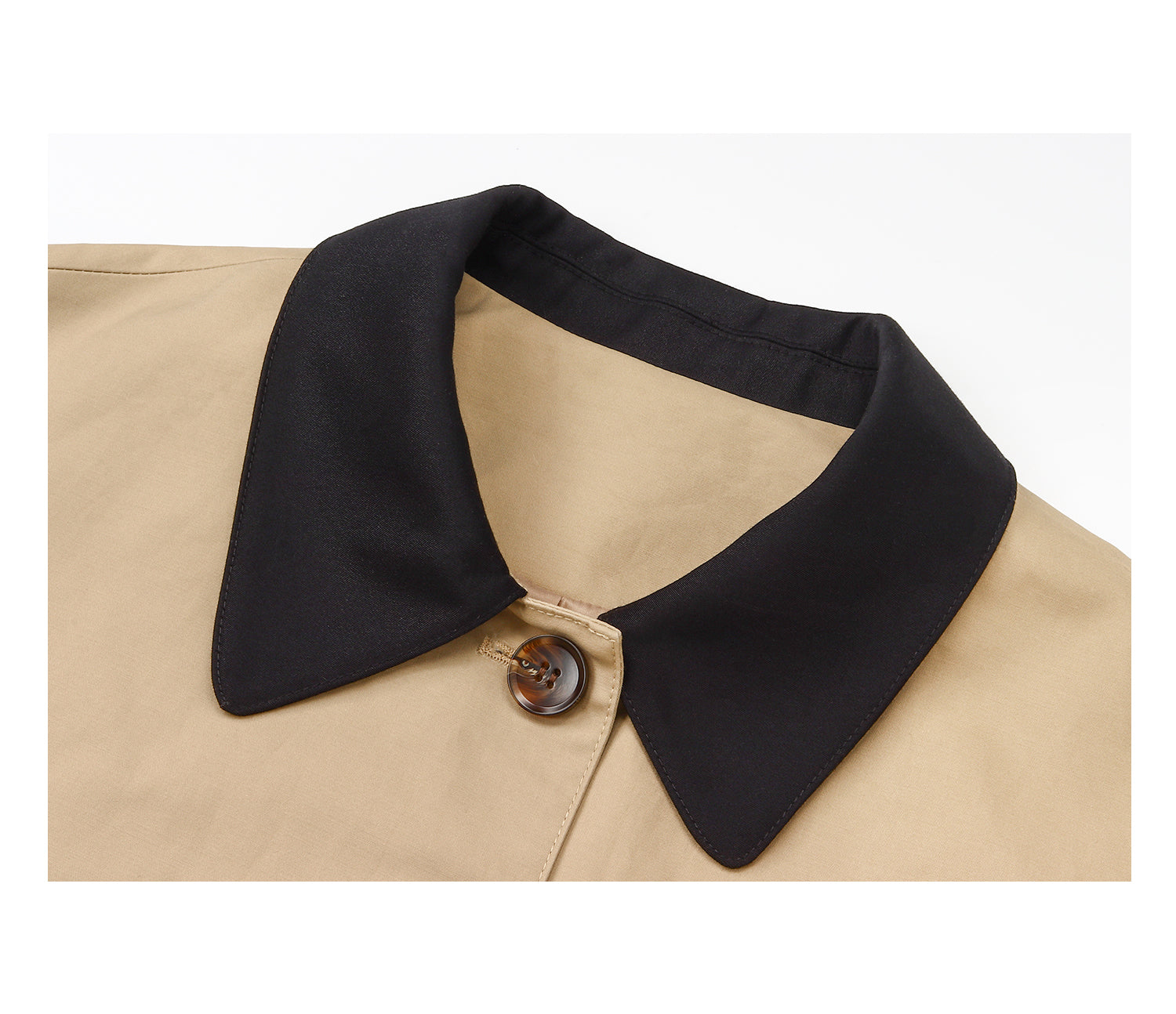 SKK High quality khaki jacket with multi-color plaid pattern, short and loose fit, autumn style for women.