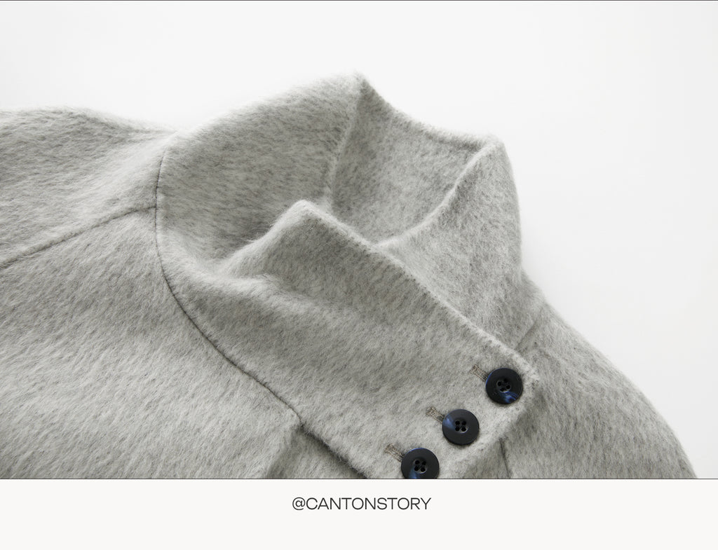 CANTONSTORY Yangcheng Story Korean style 70 double-sided wool coat made of fleece for women winter new design slimming waist